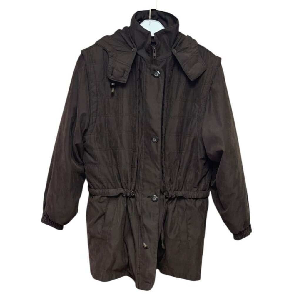 London Fog Vintage Classic – Hooded All-Weather Coat Size Large
